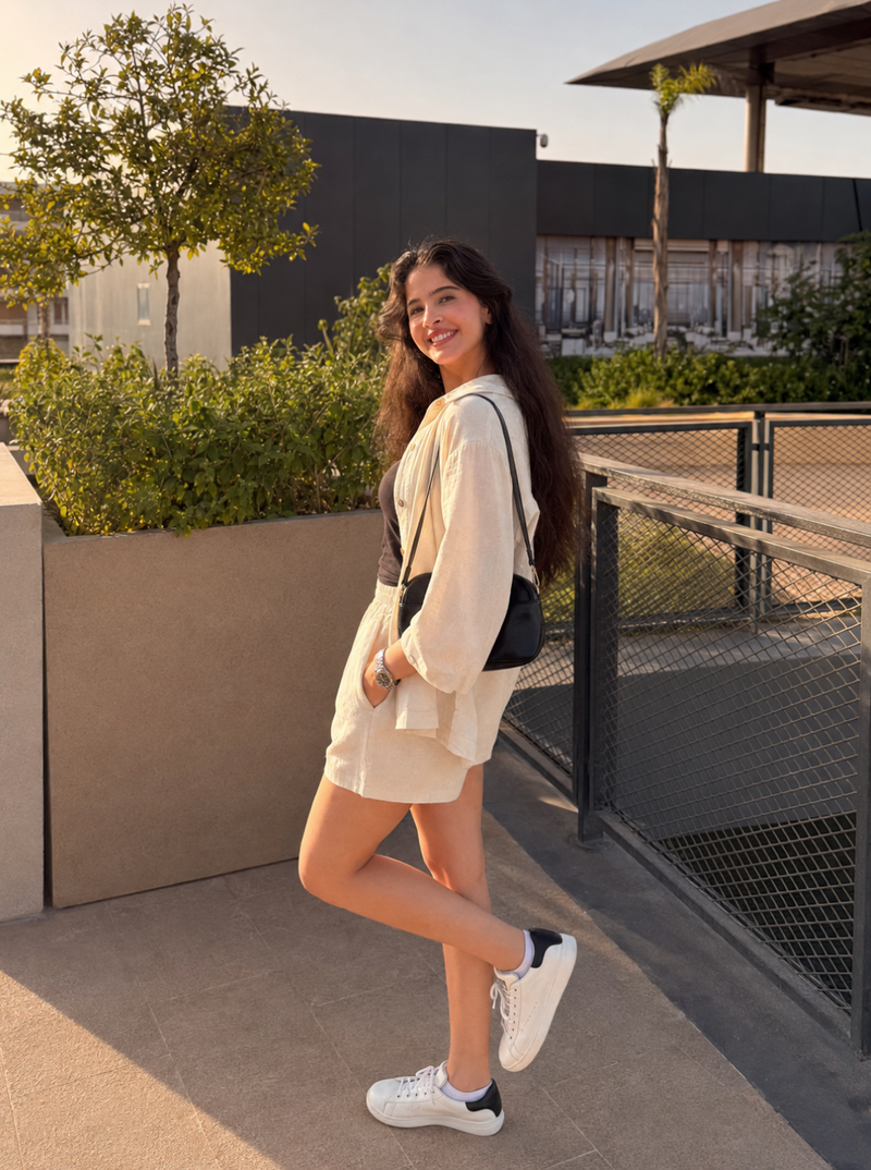 Linen short set