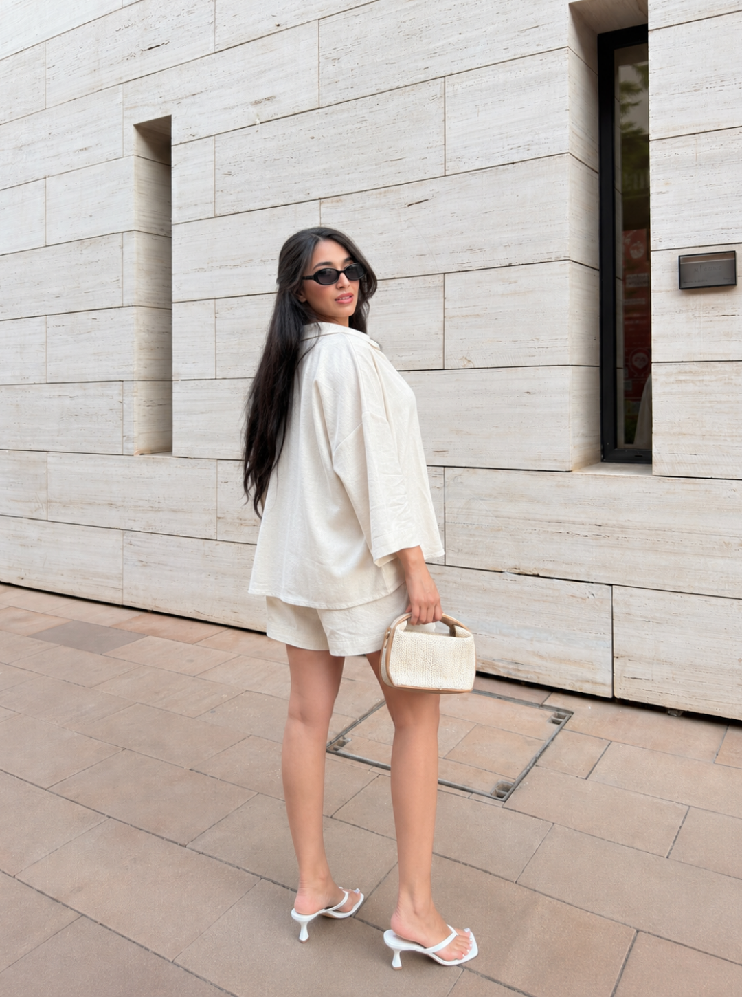 Linen short set