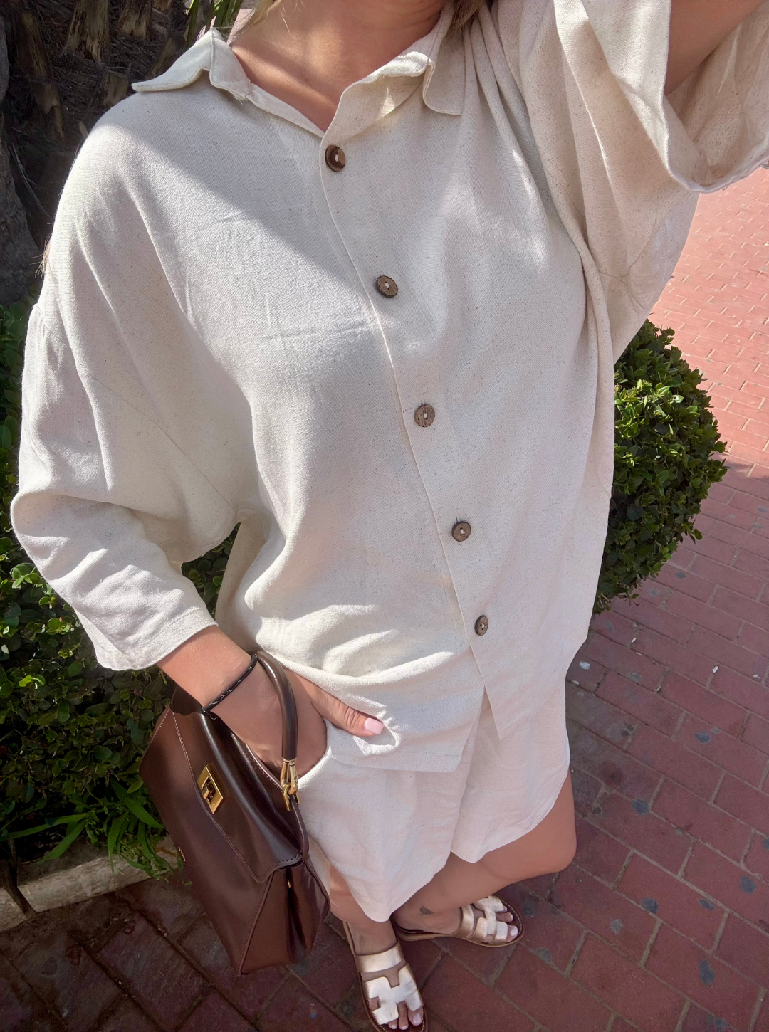 Linen short set