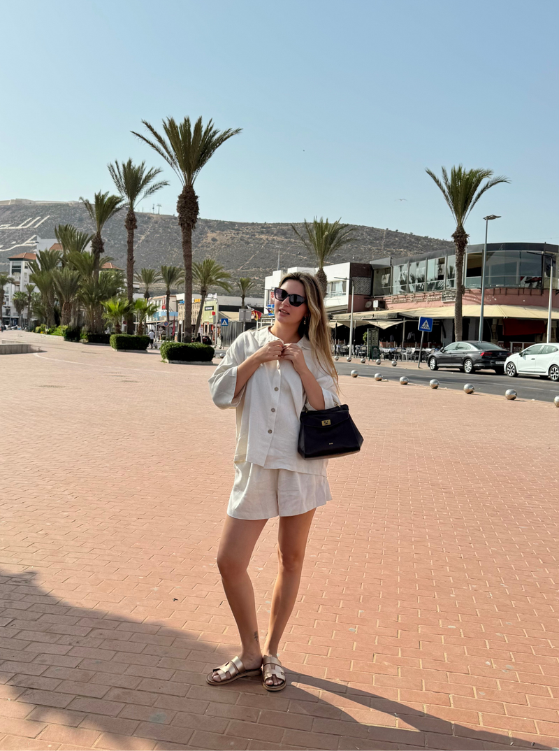 Linen short set