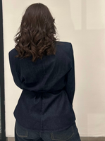 Denim Belted Blazer