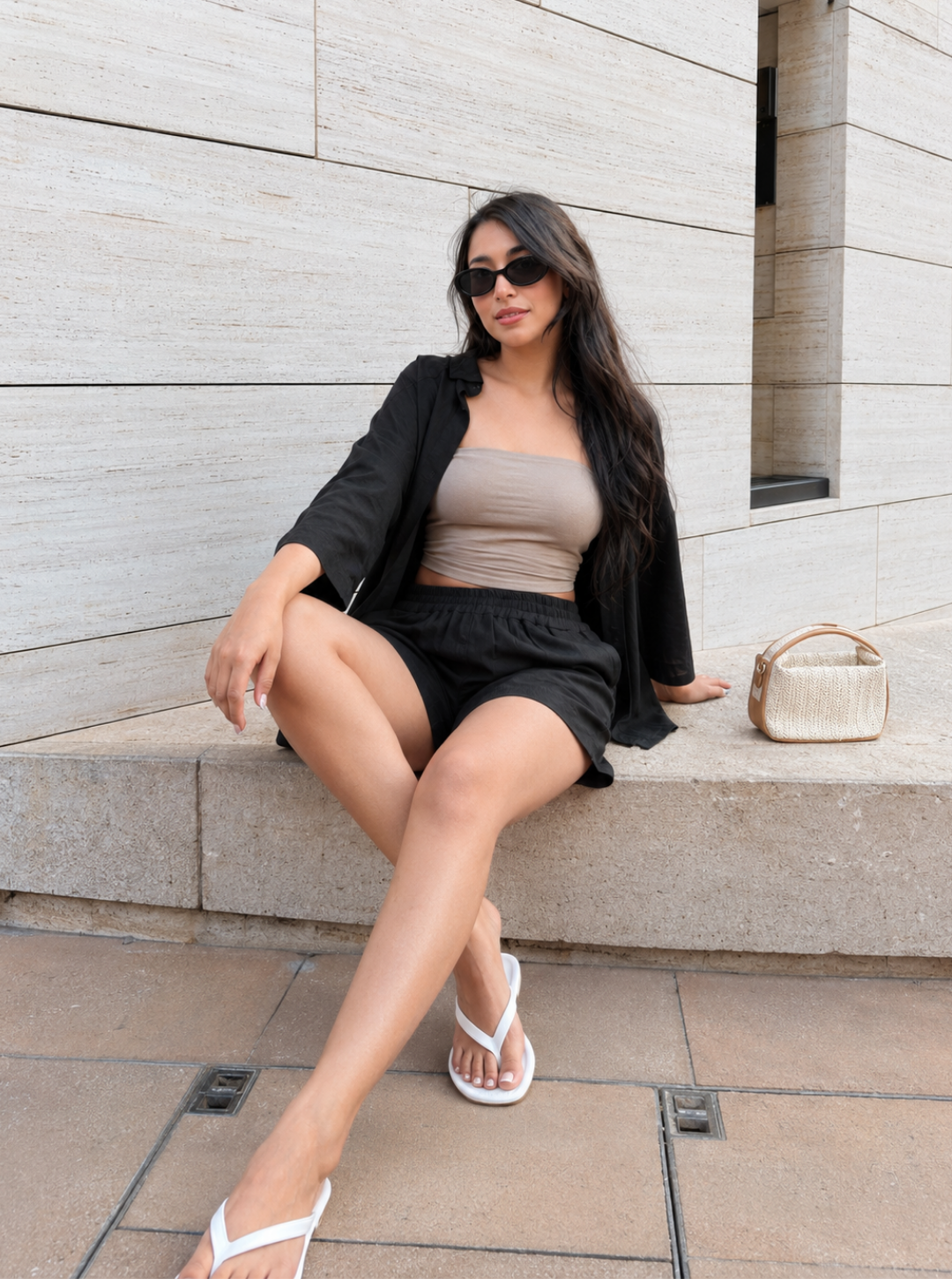 Linen short set