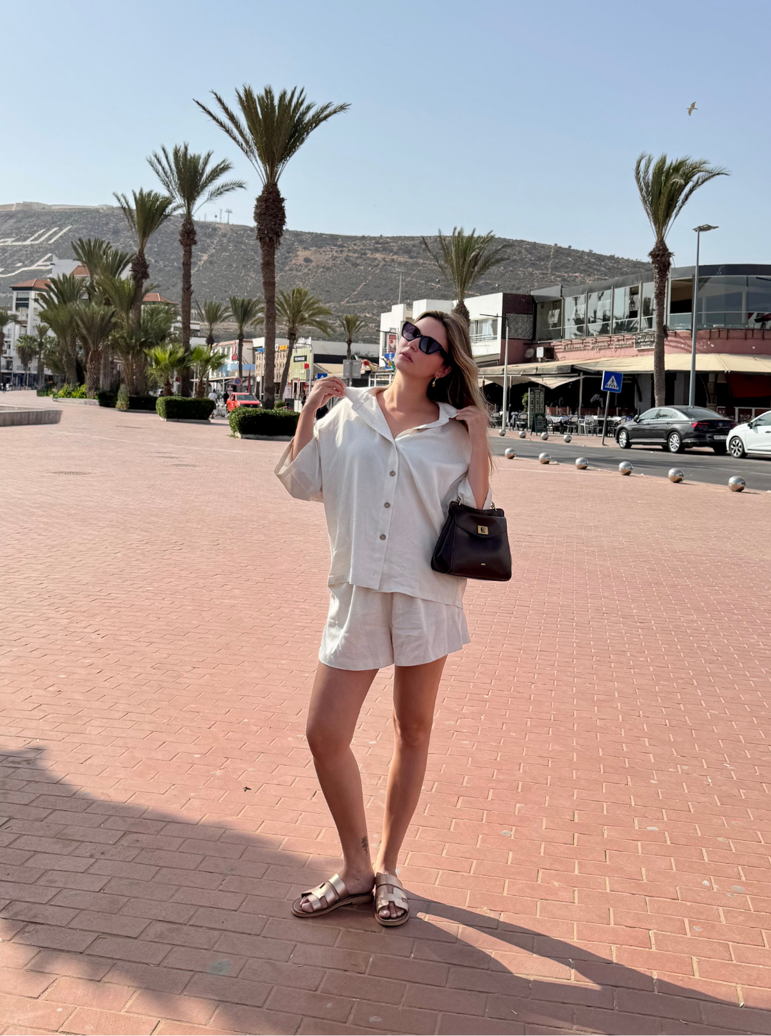 Linen short set