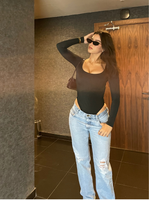 Long Sleeve Squarneck Bodysuit