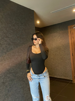 Long Sleeve Squarneck Bodysuit