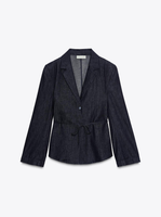 Denim Belted Blazer