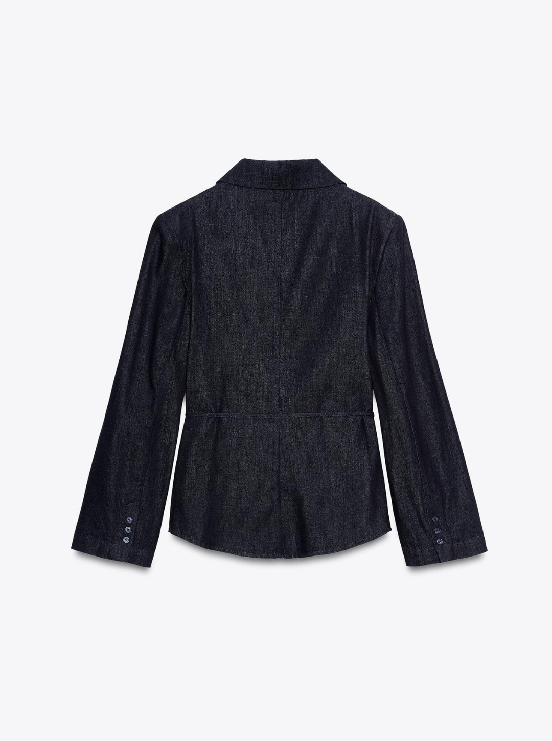 Denim Belted Blazer