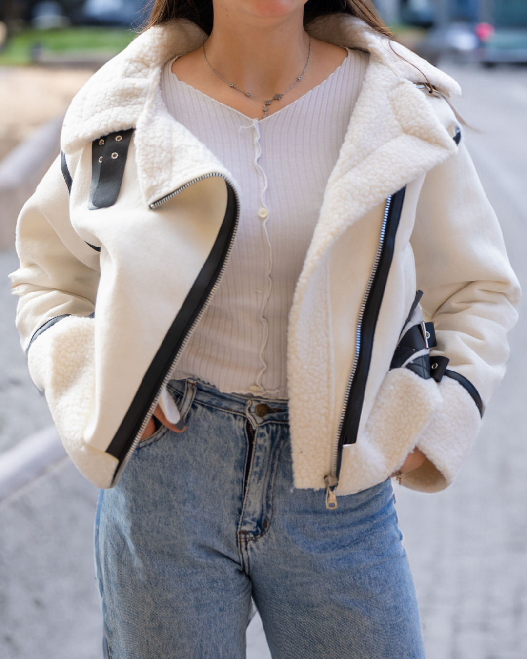 Choice teddy jacket Blanc