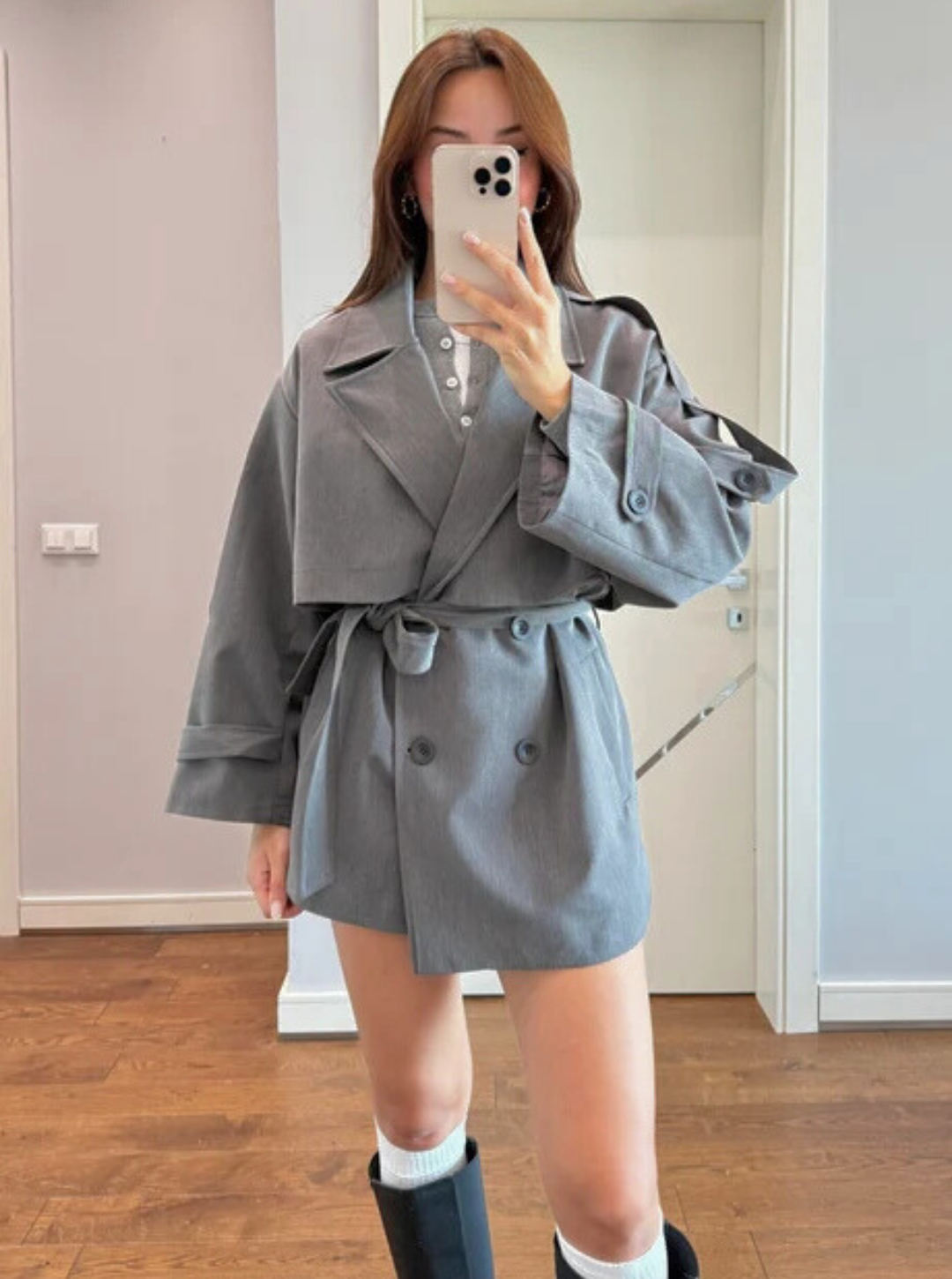 Oversize Short Flow Coat