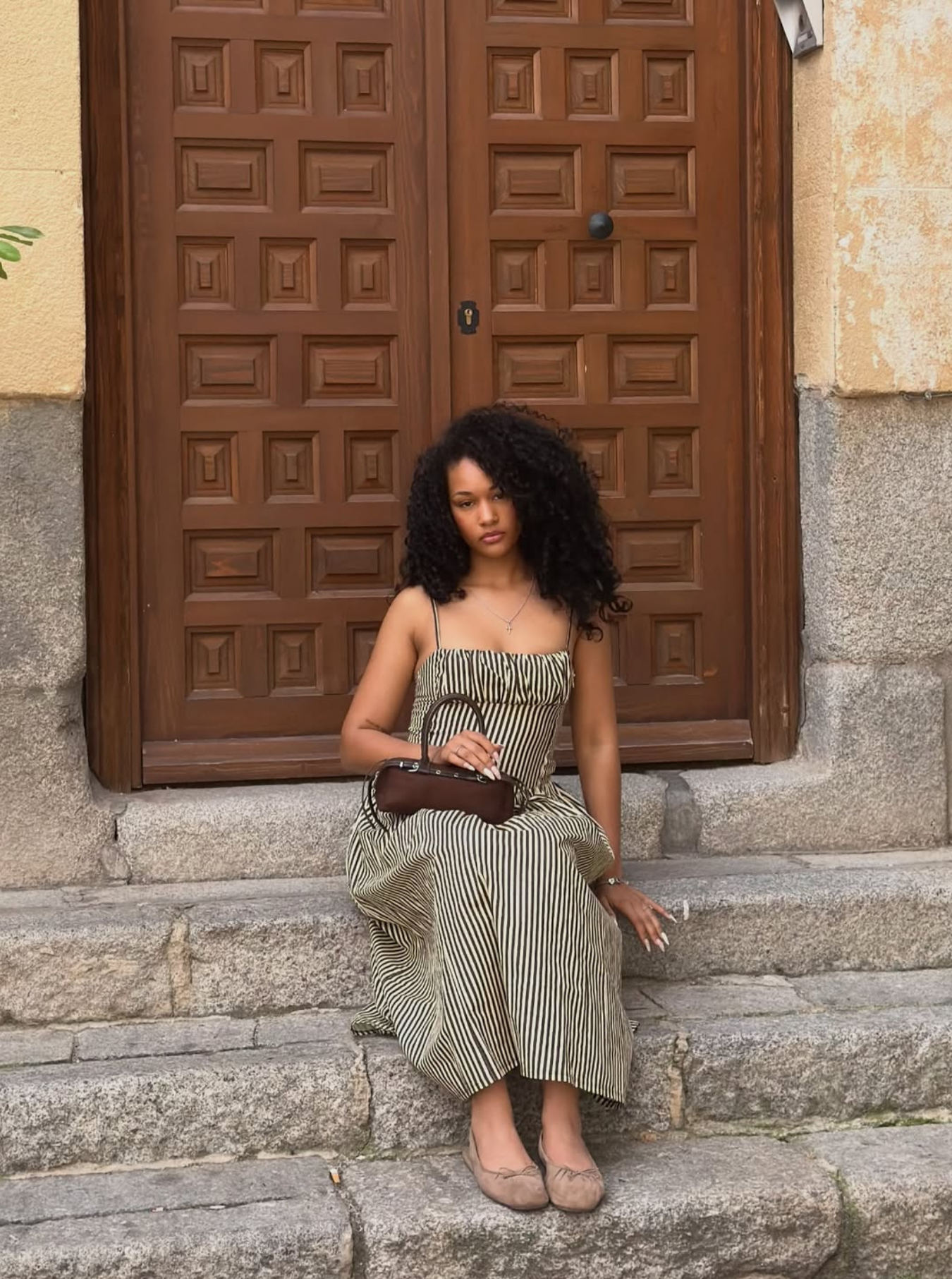 Mocha Lines Dress