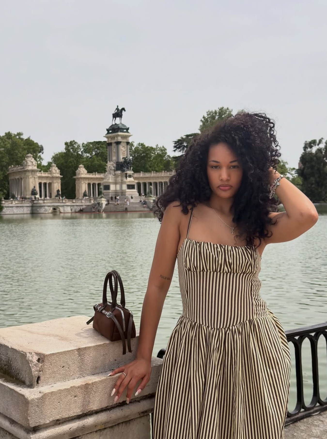 Mocha Lines Dress