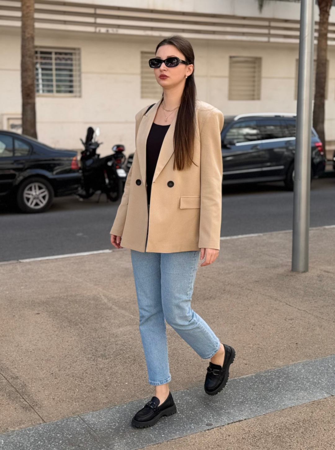 Veste oversize à double boutonnage