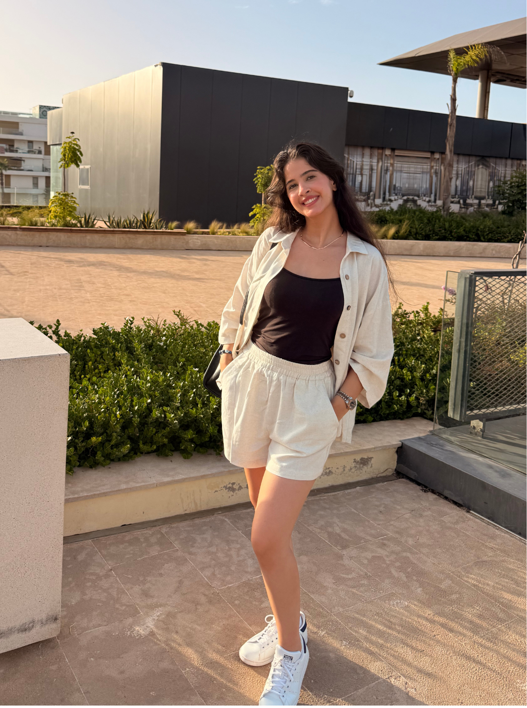 Linen short set