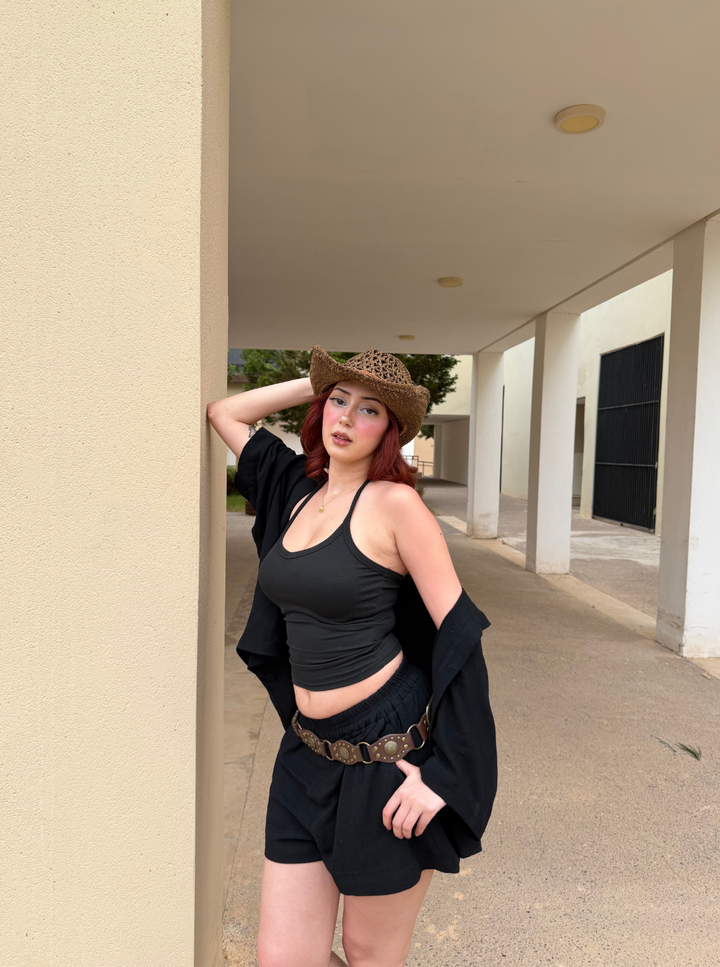 Linen short set