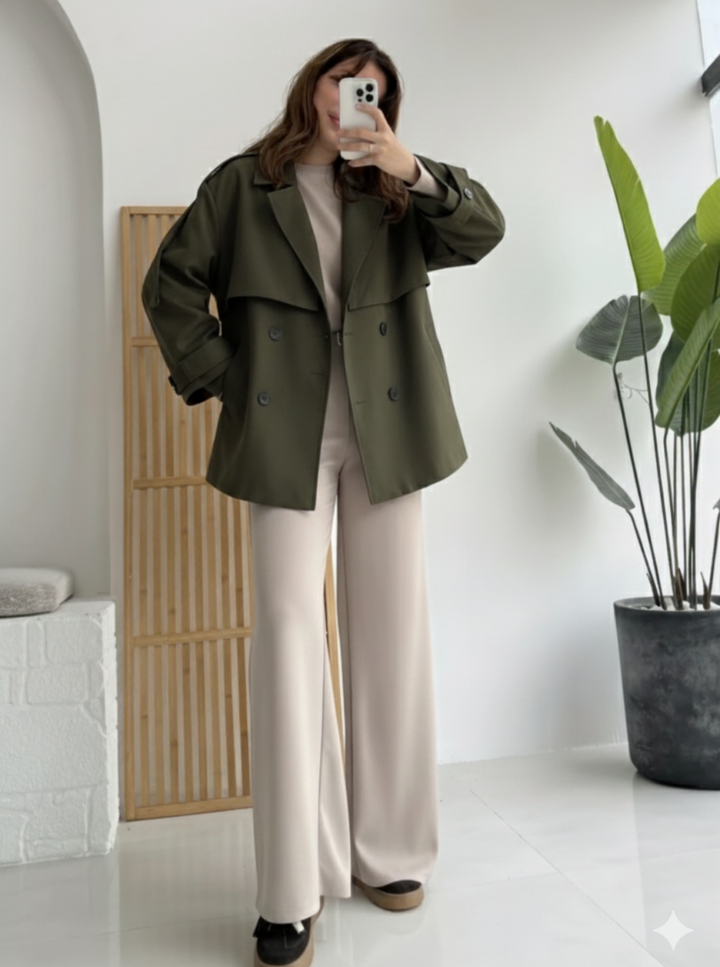 Oversize Short Flow Coat
