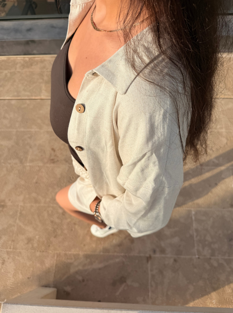 Linen short set