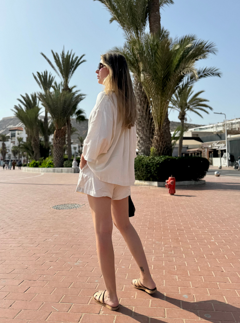 Linen short set