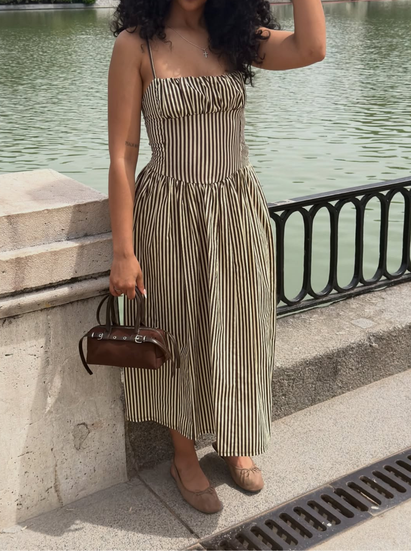 Mocha Lines Dress