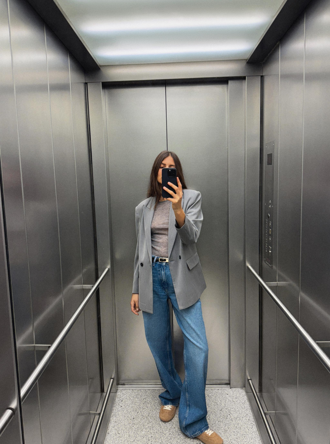 OVERSIZE BLAZER ( Grey )