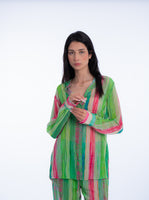 SEMI-TRANSPARENT PRINTED SUIT