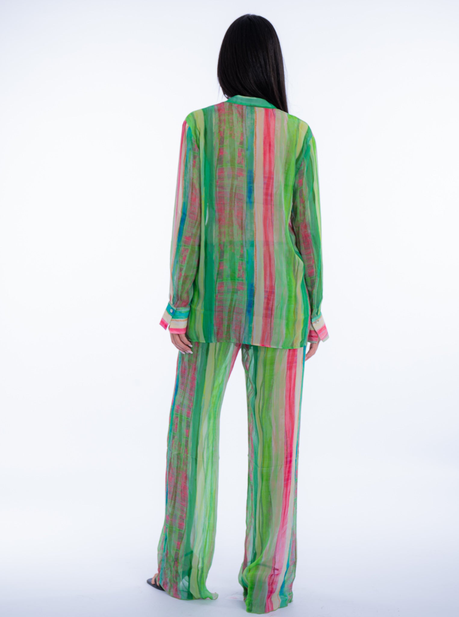 SEMI-TRANSPARENT PRINTED SUIT