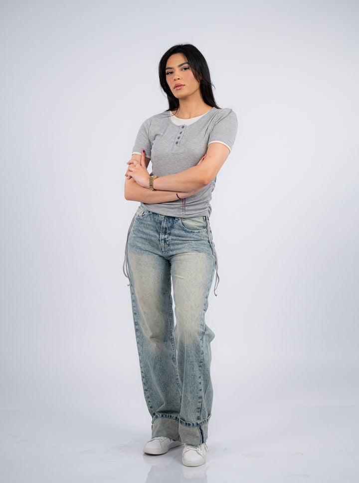 Double Layered Ruched T-shirt