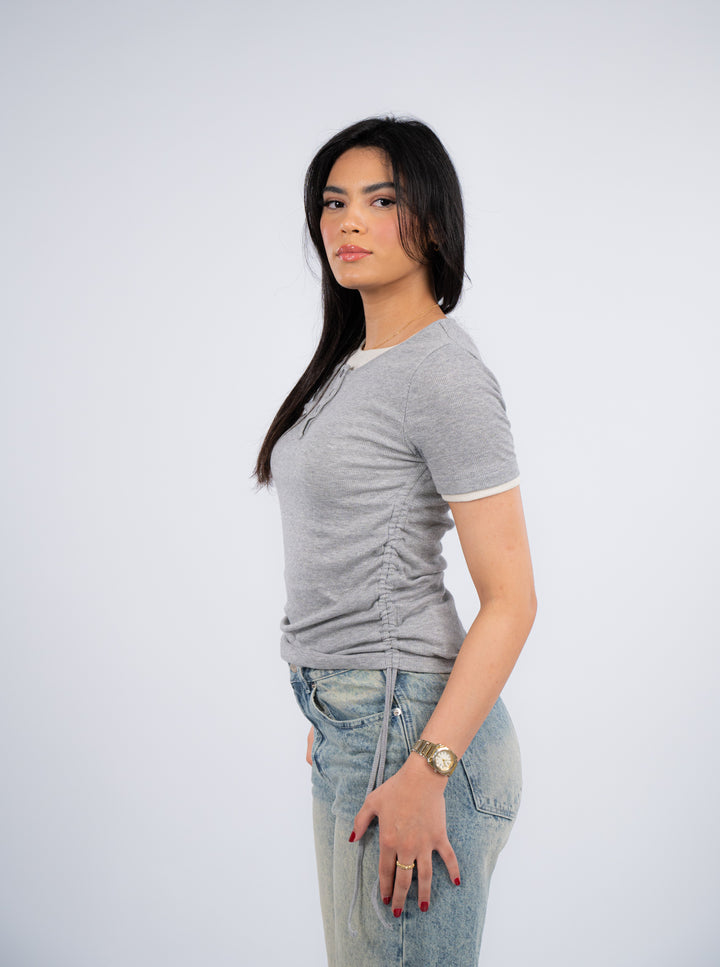 Double Layered Ruched T-shirt