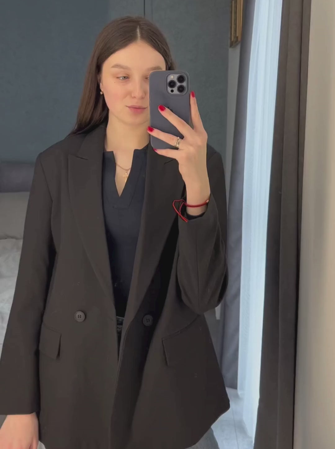 Veste oversize à double boutonnage