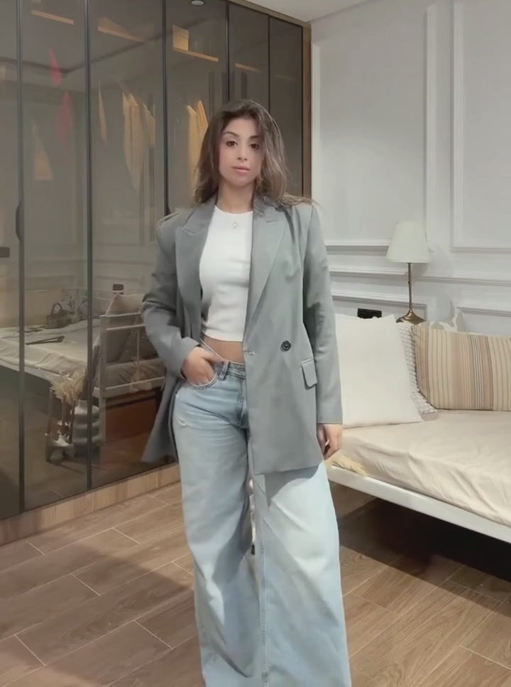 OVERSIZE BLAZER ( Grey )